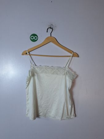 White Lace Trim Camisole