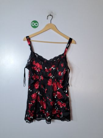 Black Floral Camisole