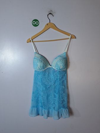 Victoria's Secret Blue Lace Chemise