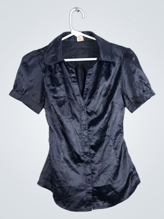 Black Satin Blouse