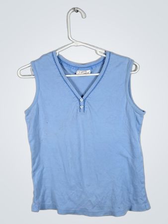 Blue Sleeveless Top