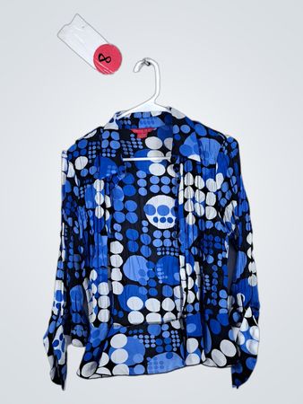 Sunny Leigh Blue Polka Dot Blouse