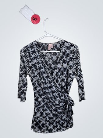 Sweet Pea Black and White Geometric Dress