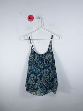FUCHI Blue Paisley Camisole
