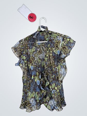 Blouse with Floral Pattern