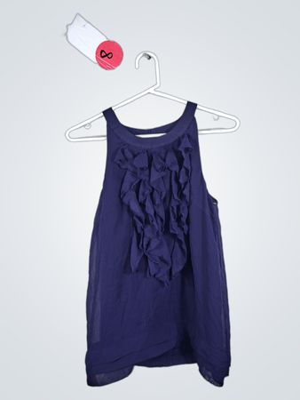 Dressbarn Purple Ruffled Top