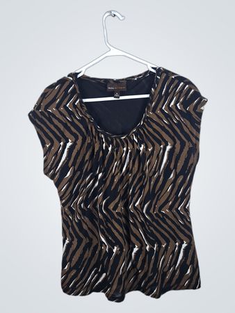 Dana Buchman Zebra Print Top