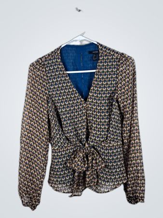 Forever 21 Geometric Wrap Blouse