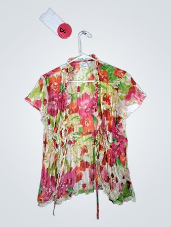 Dressbarn Floral Pleated Blouse