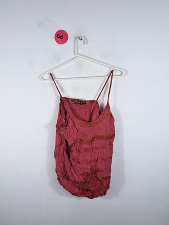 Sun Nymph Red Smocked Top