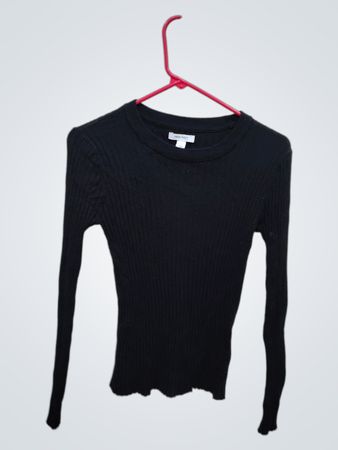 Nine West Black Ribbed Top