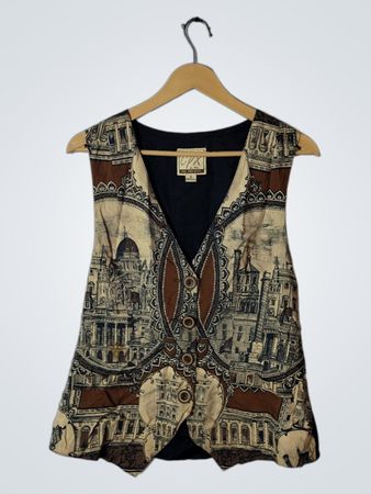 CKX By Mimi Cityscape Print Sleeveless Vest