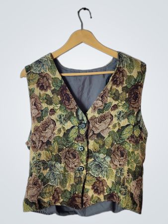 Floral Tapestry Vest