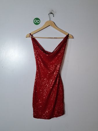 Red Sequined Dress