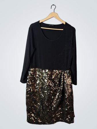 DKNY Black Sequin Mini Dress