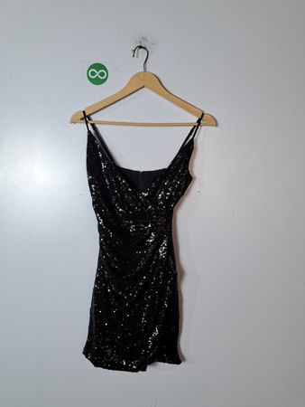 Black Sequined Dress