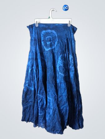 Blue Tie-Dye Skirt
