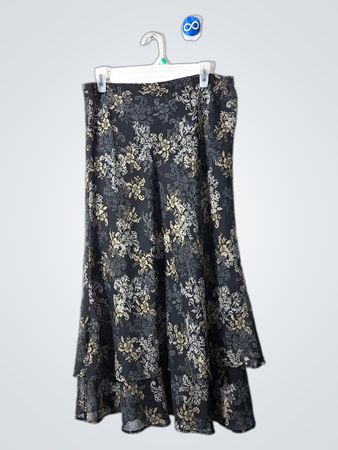 White Stag Floral Midi Skirt