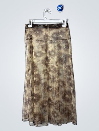 Brown Tie-Dye Skirt