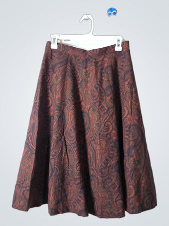 Brown Paisley Skirt