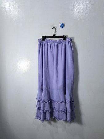 Lavender Skirt with Lace Trim