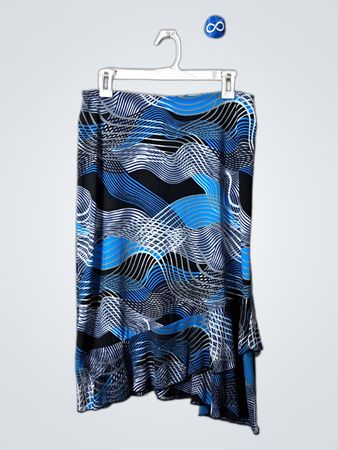 Suzie in the City Blue Skirt