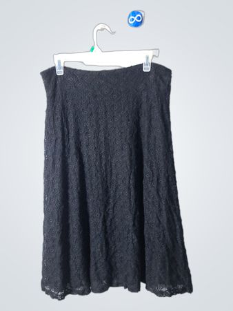 dressbarn Black Lace Strapless Skirt