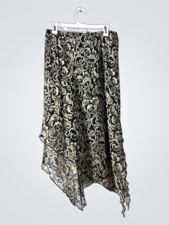 Black and Gold Floral Skirt