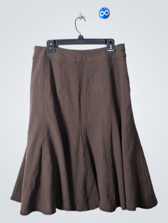Brown Flared Skirt
