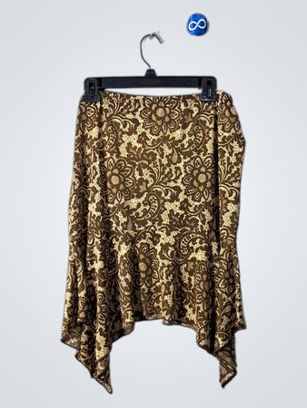 Brown Floral Skirt