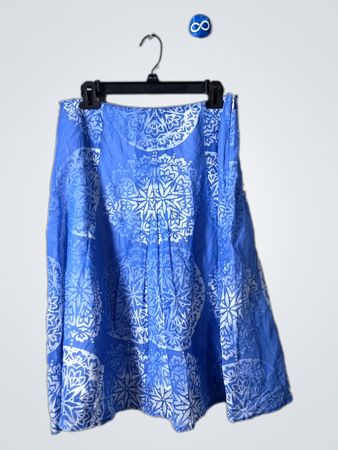 Talbots Collection Blue Floral Skirt