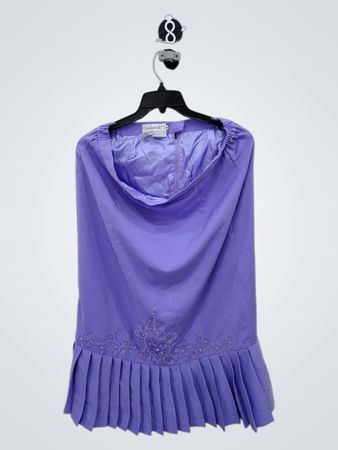 Donnavinci Purple Pleated Skirt