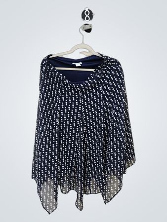 Dressbarn Navy Polka Dot Blouse