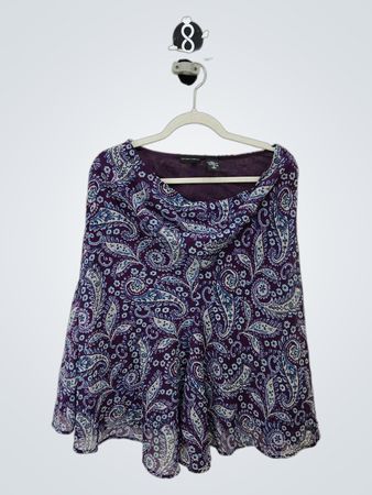 New York & Company Purple Paisley Blouse
