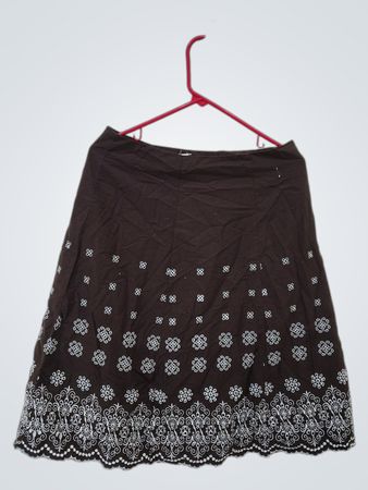 Kim Rogers Signature Black Embroidered Skirt