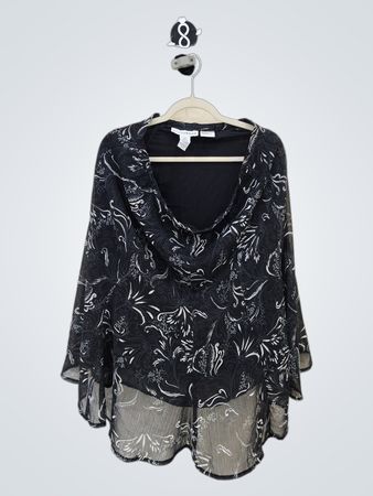 SAGHARBOR Black Floral Blouse