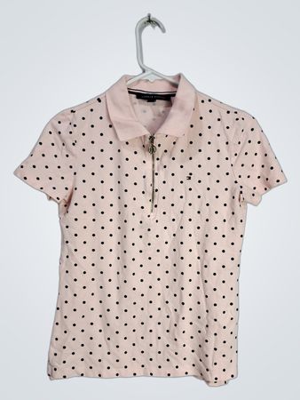 Tommy Hilfiger Pink Polka Dot Polo Shirt