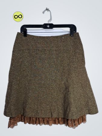 Brown Ruffled Skirt