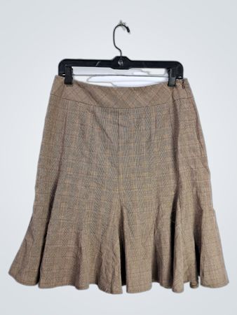 Brown Plaid Skirt