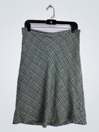 Dressbarn Green Grid Skirt