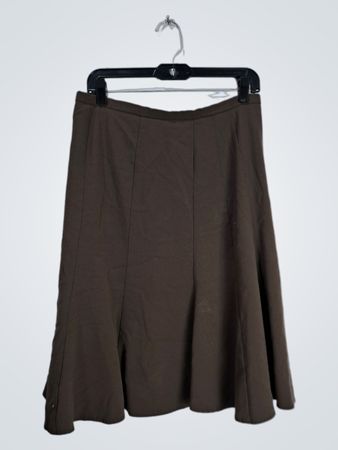 Brown Flared Skirt