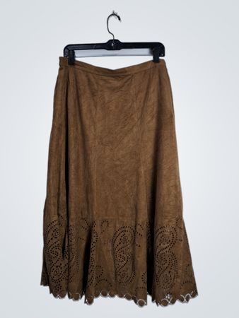 Brown Polyester Skirt
