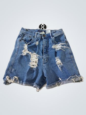 Distressed Denim Shorts
