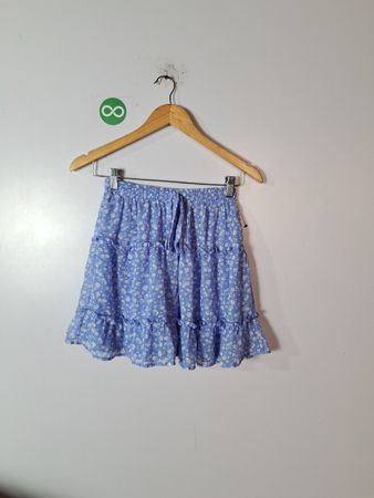 Blue Floral Skirt