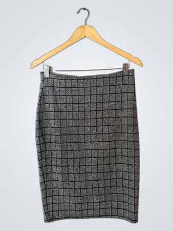 Gray Plaid Skirt