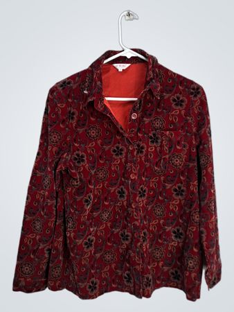 Long-Sleeve Floral Blouse