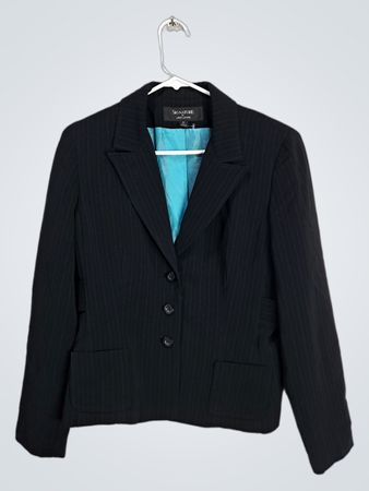 Black Pinstripe Blazer