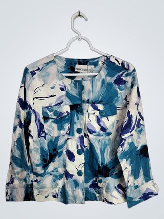Alparenza Blue Floral Blouse