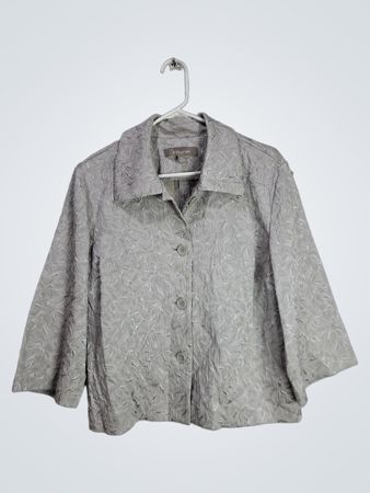 Croft & Barrow Gray Button-Down Shirt