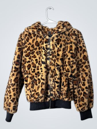 Love Tree Leopard Print Zipper Jacket